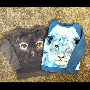 Children’s Place cat shirts 10/12 top / sweatshirt